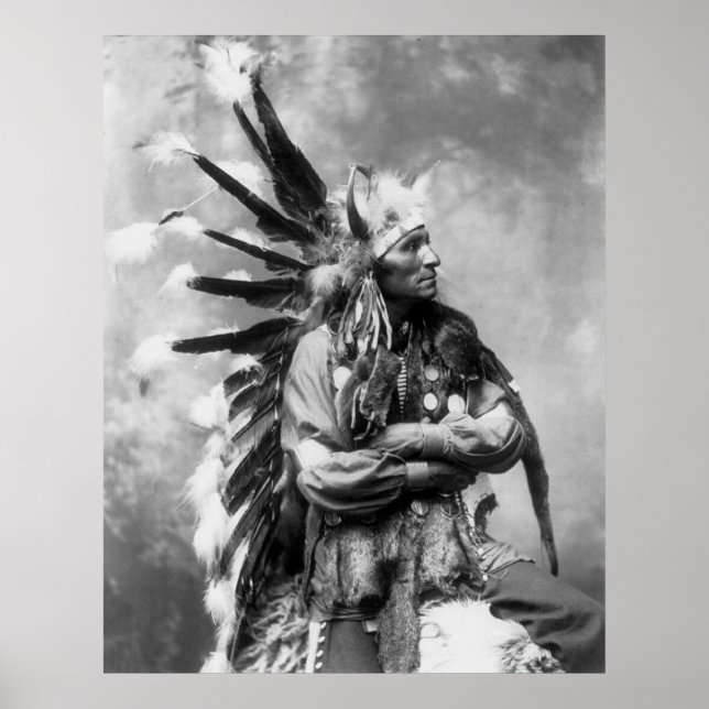 Póster Caballo pequeño, Oglala Sioux, años 1890 (Frente)