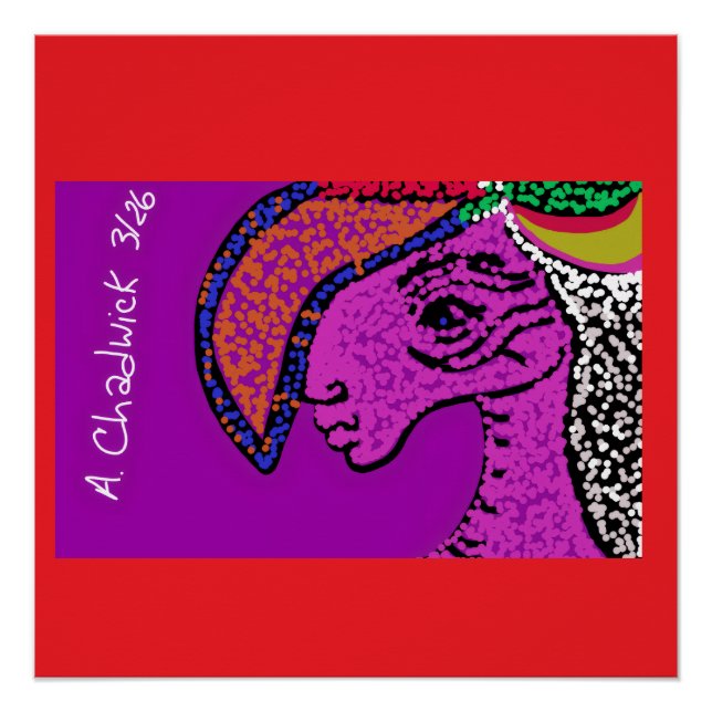Póster Caballo Perla Manchado (Anverso)