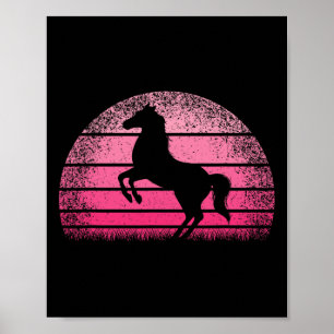 Póster Caballo retro Caballo montando Caballo Lover Cowgi