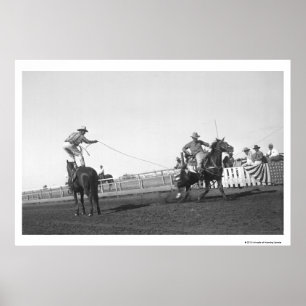 Póster Caballo Roping