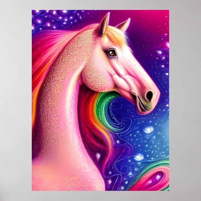 Póster Caballo rosa (Frente)