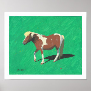 Póster Caballo rubio