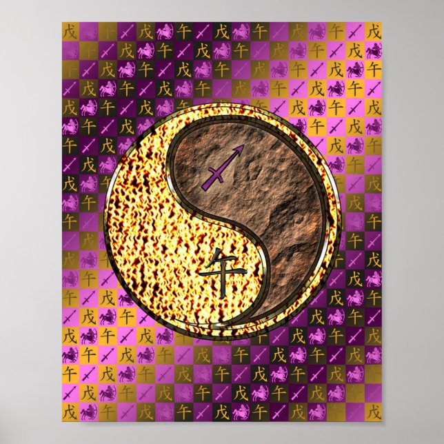 Póster Caballo Sagitario y Tierra (Frente)