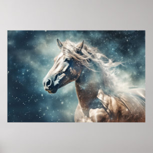 Póster Caballo salvaje animal majestuoso salvaje surreali