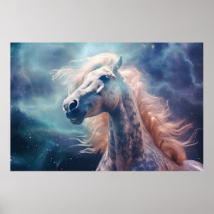 Póster Caballo salvaje animal majestuoso salvaje surreali