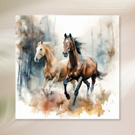 Póster Caballo salvaje occidental