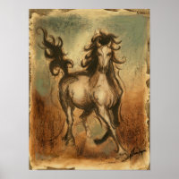 Caballo salvaje y colores cálidos