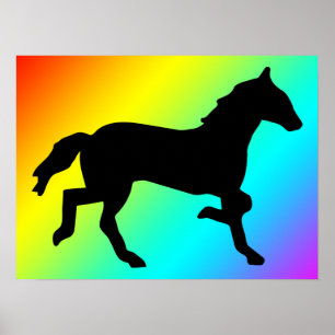 Póster caballo simple