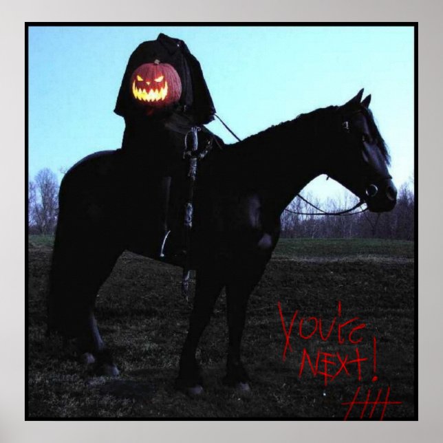 Póster Caballo sin cabeza con autografo sangriento (Frente)