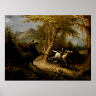 Póster Caballo sin cabeza, Hollow somnoliento y Grúa de I