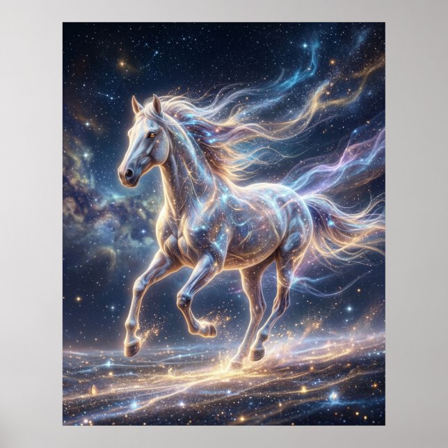 Póster Caballo Stardust Movimiento Cósmico (Frente)