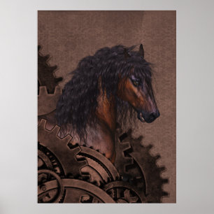 Póster Caballo Steampunk