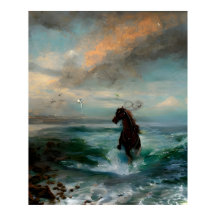 Caballo suelto en el mar Impresionismo