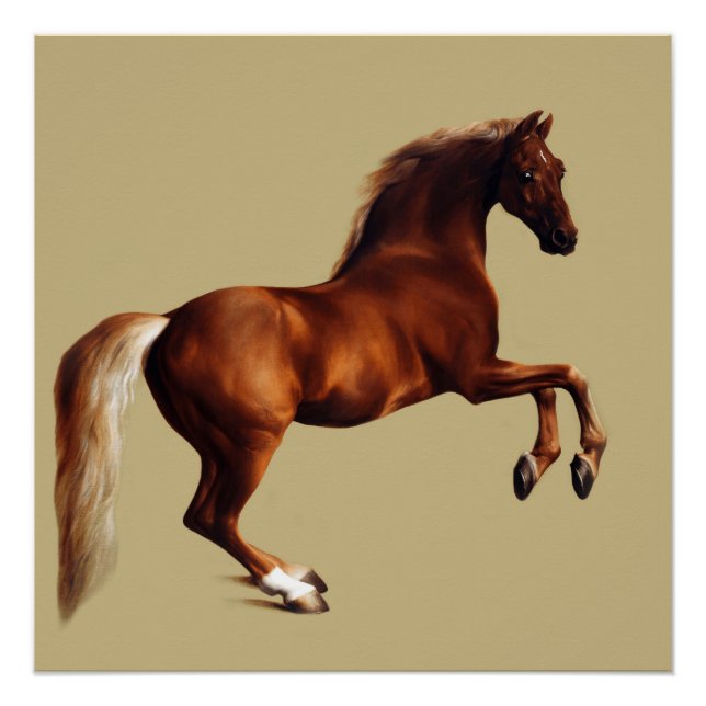 Póster Caballo Whistlejacket de George Stubbs (Anverso)