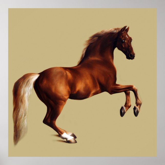 Póster Caballo Whistlejacket de George Stubbs (Frente)