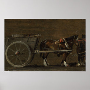 Póster Caballo y carrito - John Constable