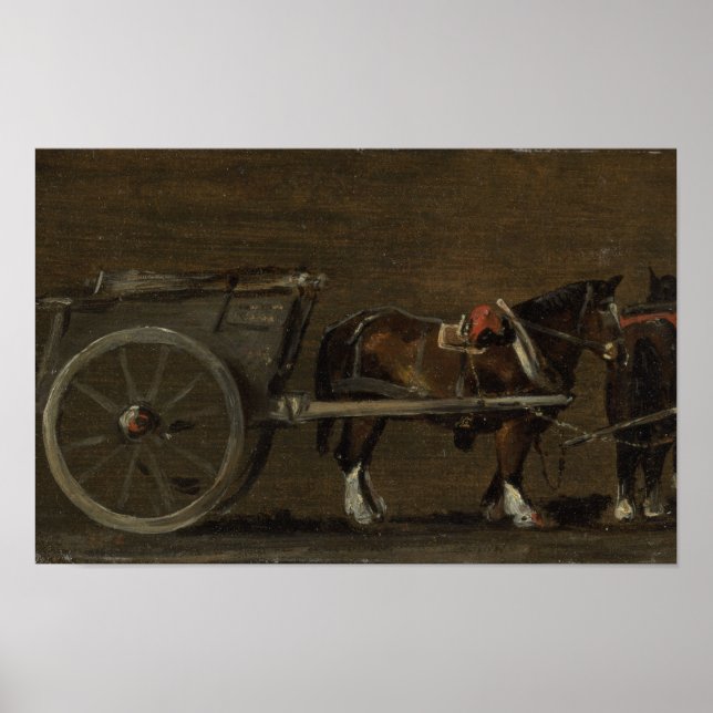 Póster Caballo y carrito - John Constable (Frente)
