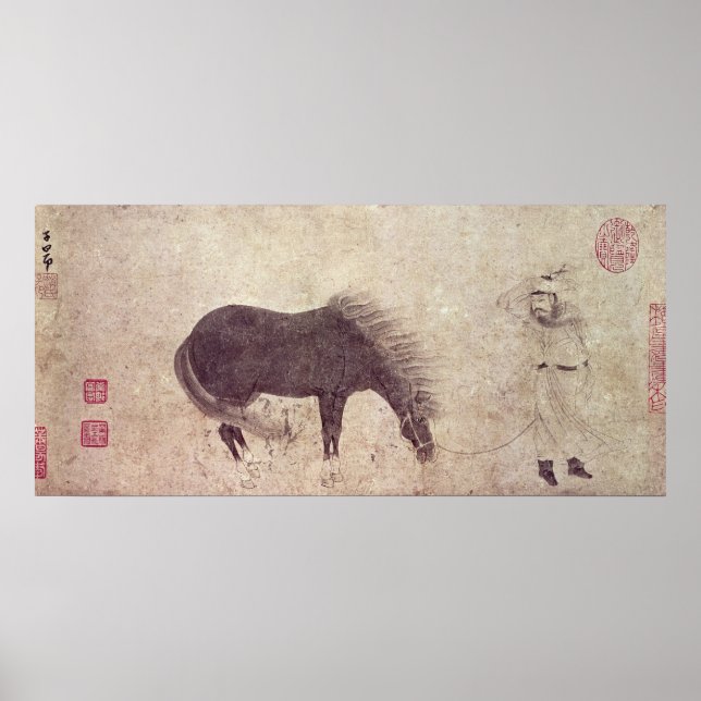 Póster Caballo y crecimiento en invierno (Frente)