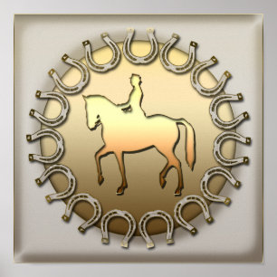 Póster Caballo y herraduras de vestir