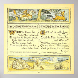 Póster Caballo y hombre Walter Crane