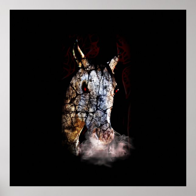 Póster Caballo Zombie escalofriante (Frente)