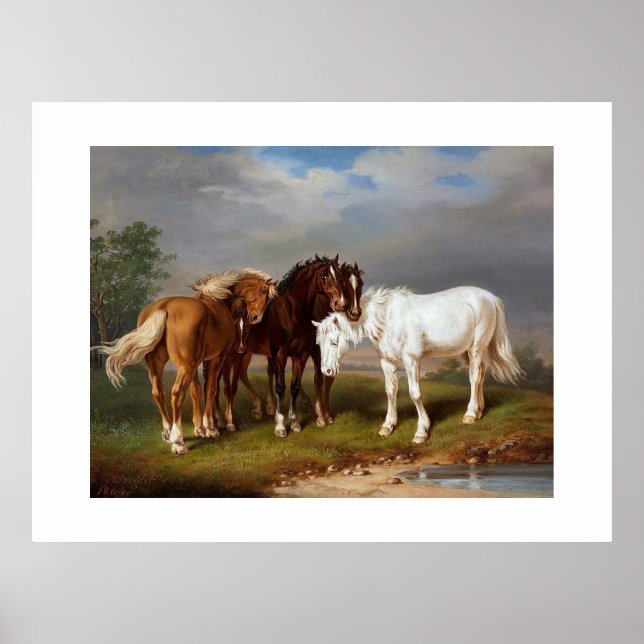 Póster Caballos alrededor de 1864 (Frente)