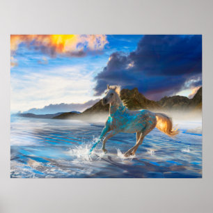 Póster Caballos árabes de la isla Stellar #2