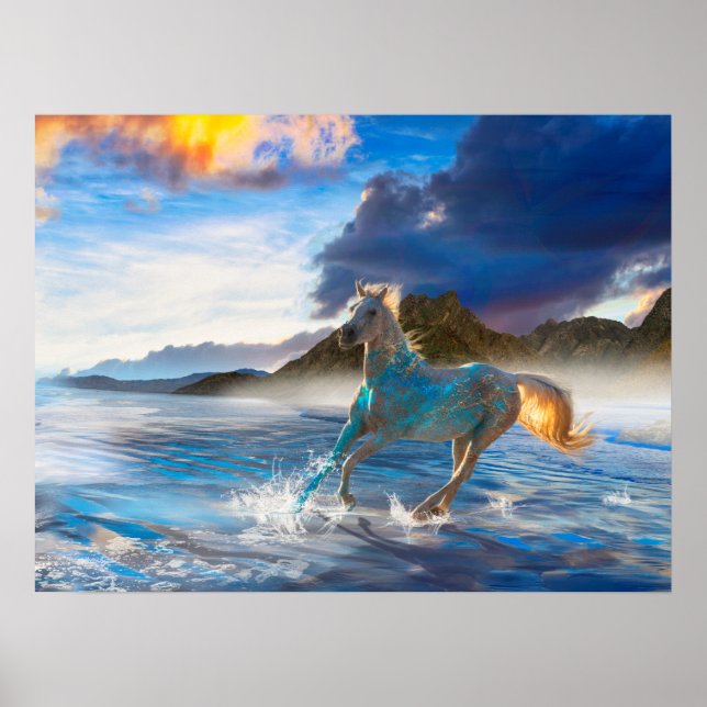 Póster Caballos árabes de la isla Stellar #2 (Frente)