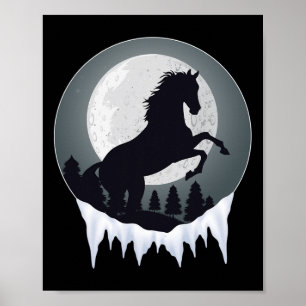 Póster Caballos Caballos Caballos Caballos Montando Noche