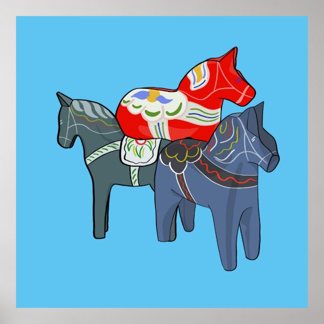 Póster Caballos de Dala (Frente)