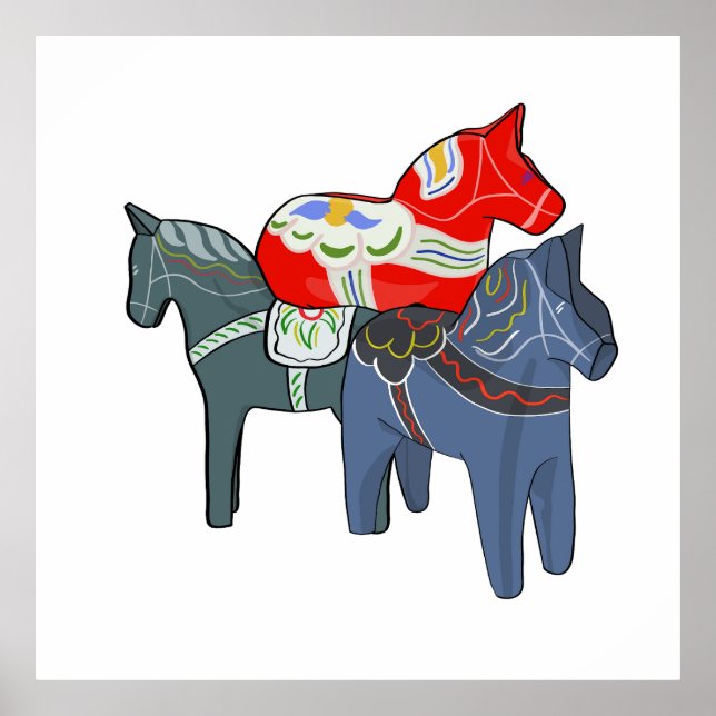 Póster Caballos de Dala (Frente)