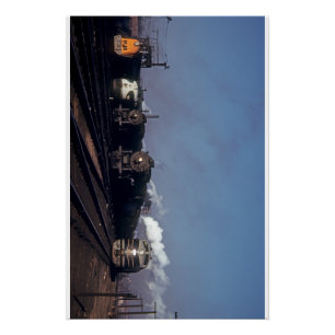 Póster Caballos de hierro en la ciudad de la hiedra,