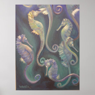 Póster Caballos de mar