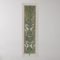Caballos de mar y algas marinas, Art Nouveau vinta