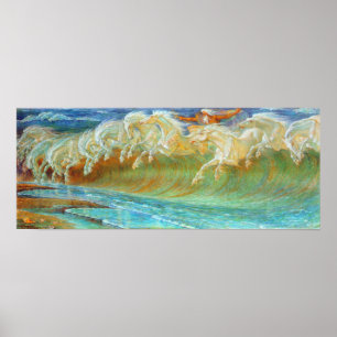 Póster Caballos de Neptuno