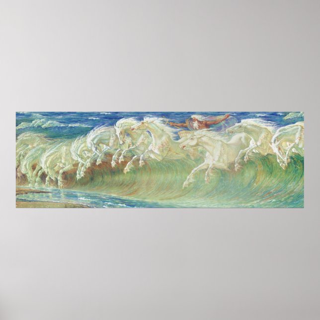 Póster Caballos de Neptuno de Walter Crane (Frente)