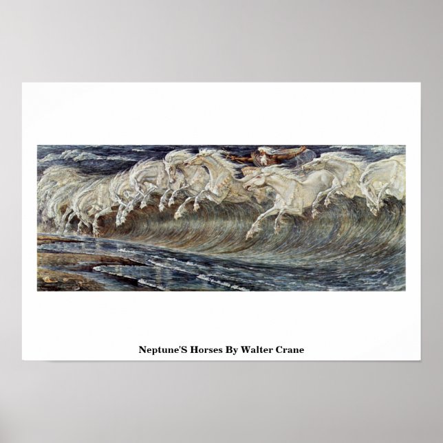 Póster Caballos De Neptuno De Walter Crane (Frente)