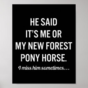 Póster Caballos Divertidos Mi Nuevo Bosque Ny Amante Cita