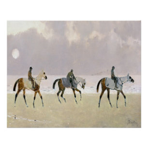 Póster Caballos en la playa 1892