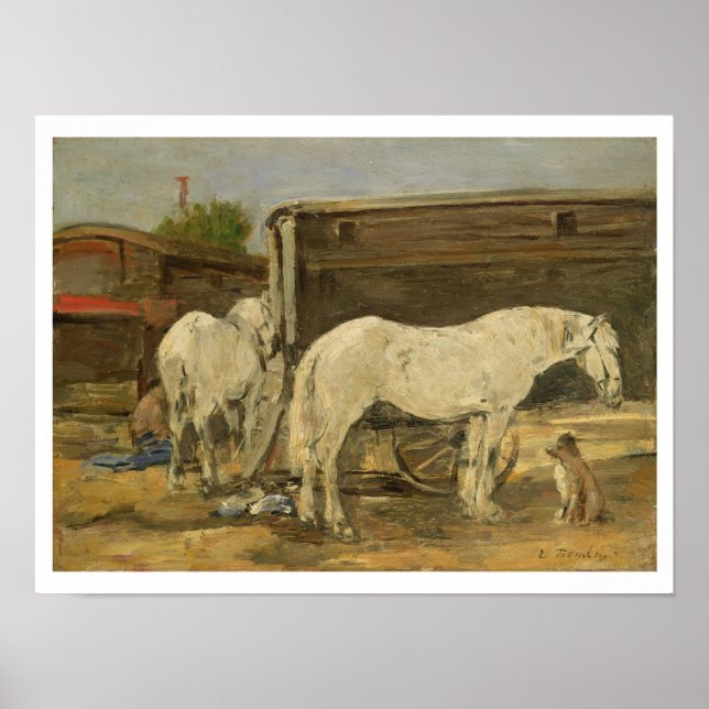 Póster Caballos gitanos, c.1885-90 (aceite sobre lienzo) (Frente)