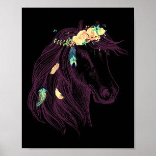 Póster Caballos Gráficos - Caballo Para Chicas
