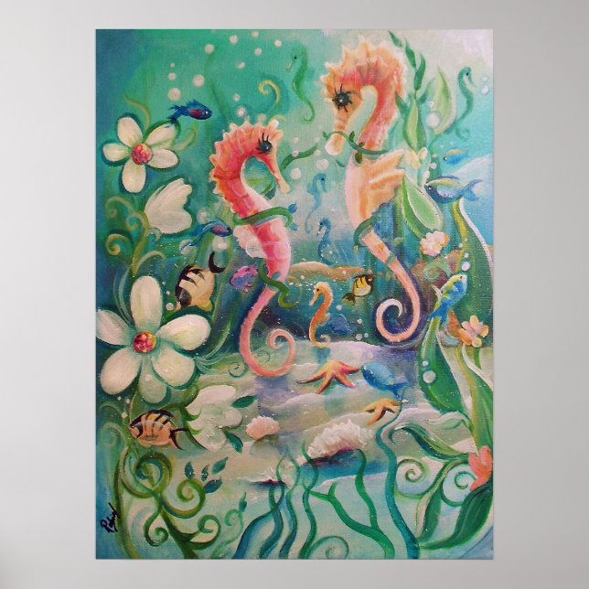 Póster Caballos marinos en Poster en primavera (Frente)