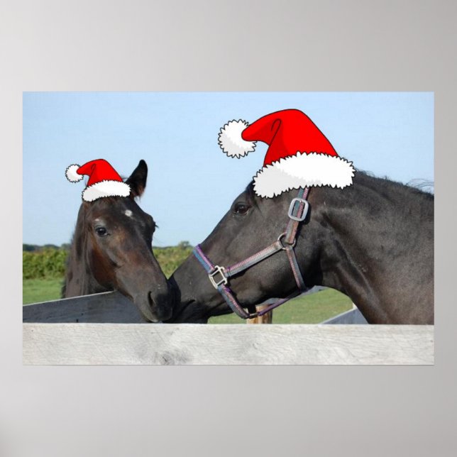 Póster Caballos navidades (Frente)