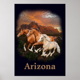 Póster Caballos Salvajes de Arizona