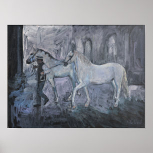 Póster Caballos Viena de Lipizzaner