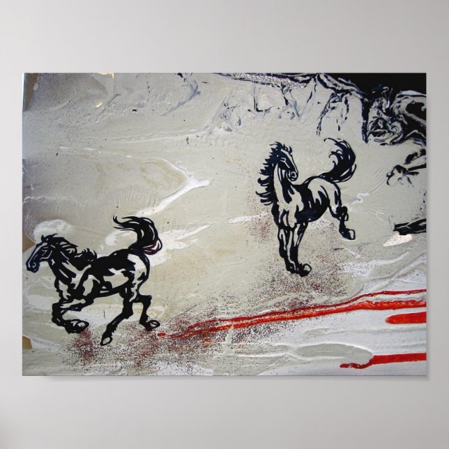 Póster "Caballos Voladores" (Frente)