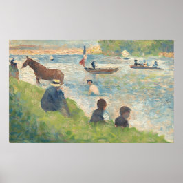 Póster Caballos y barcos - Bella Artes Georges Seurat