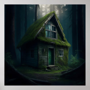 Póster Cabaña abandonada en el bosque