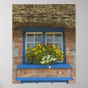 Póster Cabaña con techo de paja, Adare, condado de Limeri