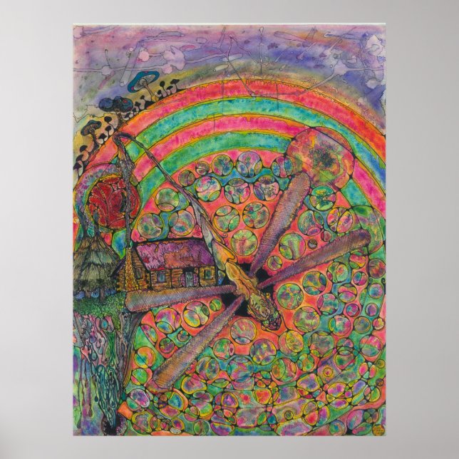 Póster cabaña de dragón (Frente)